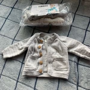 💚💚 Set of 3 Newborn cardigan sweaters, gender neutral, boy